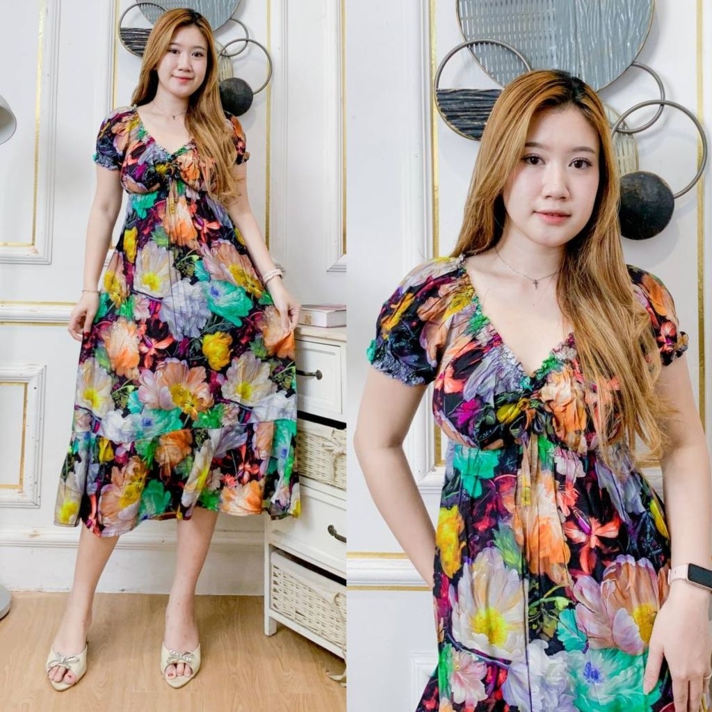 Daster Bali Casandra/DASTER KERUT DADA/DASTER BALI /DASTER JUMBO/DASTER