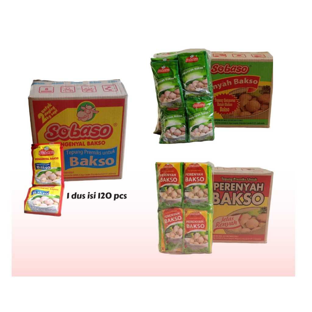 Pengenyal dan Perenyah Bakso "Sobaso" 1 dus isi 120 pcs - bakso kenyal dan kres