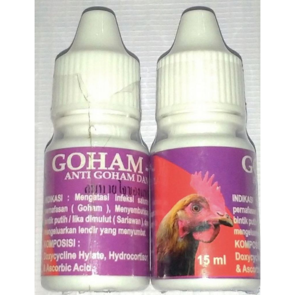 Goham plus obat unggas ayam manikan sariawan goham bengkak