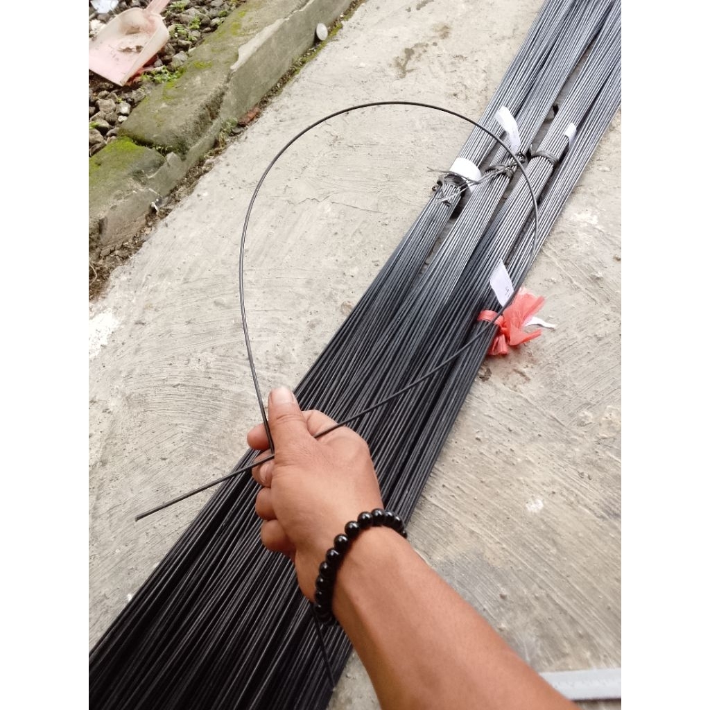 fiber joran pancing wader udang super lentur 100cm belum bubut