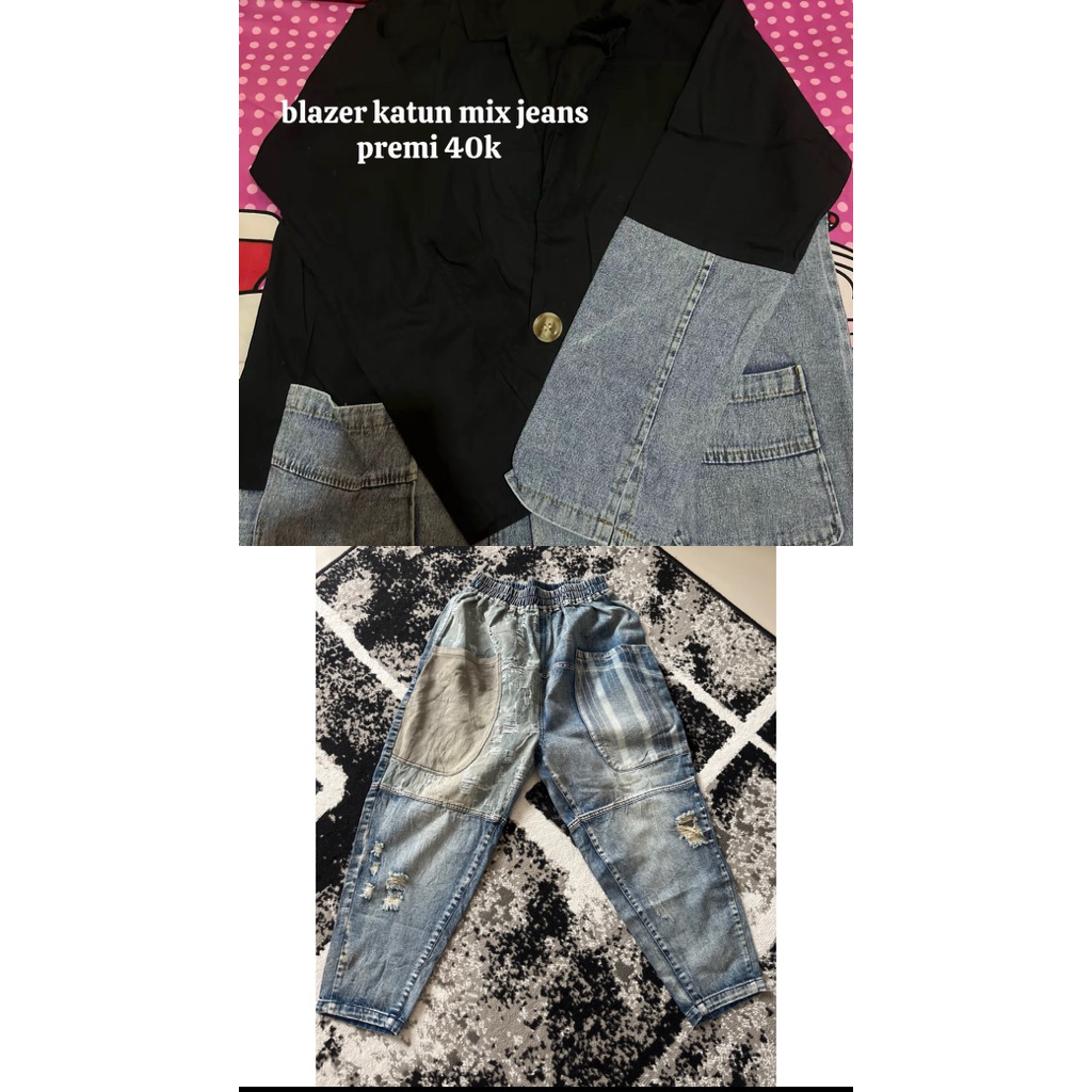 blazer katun mix jeans