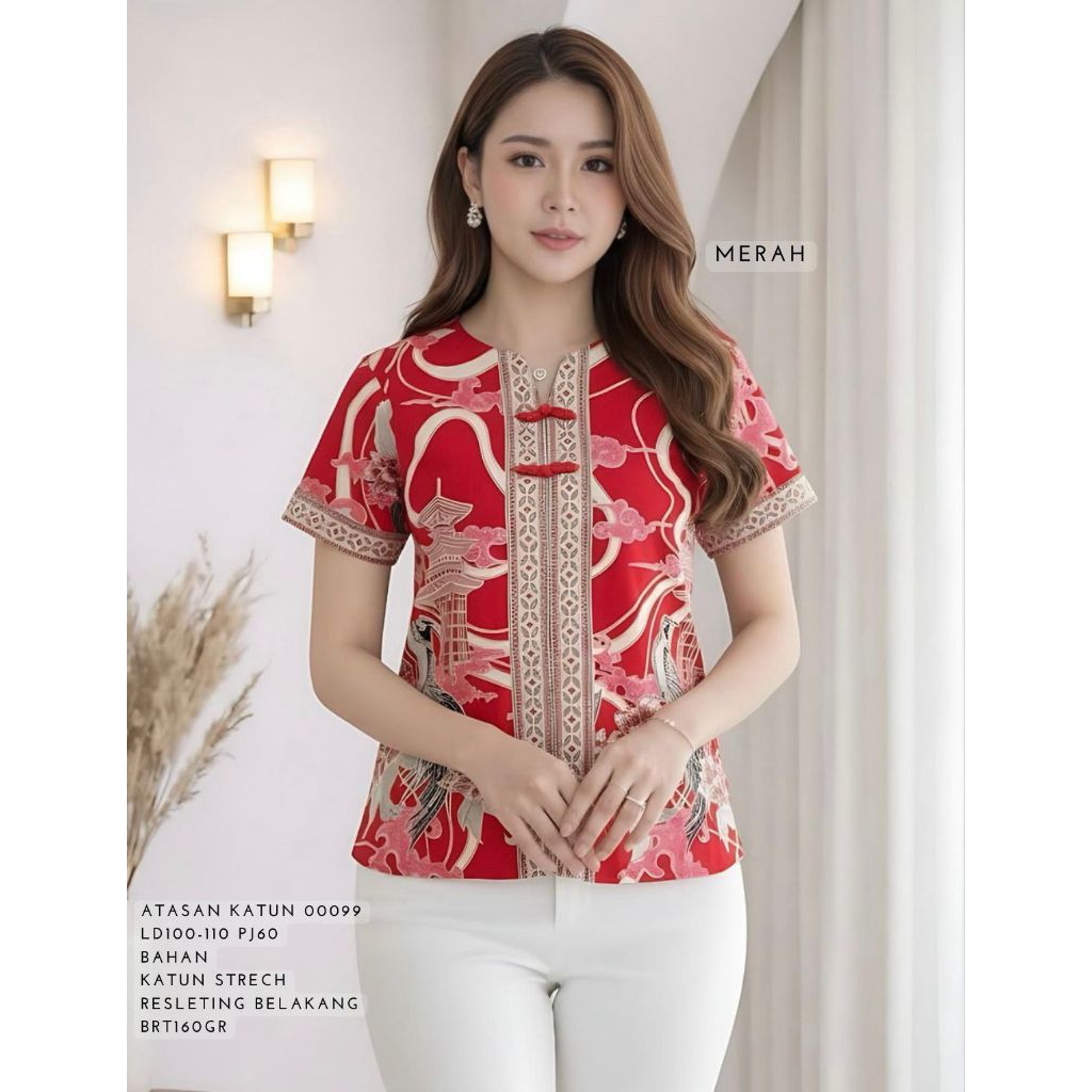 atasan batik cheongsam 88897