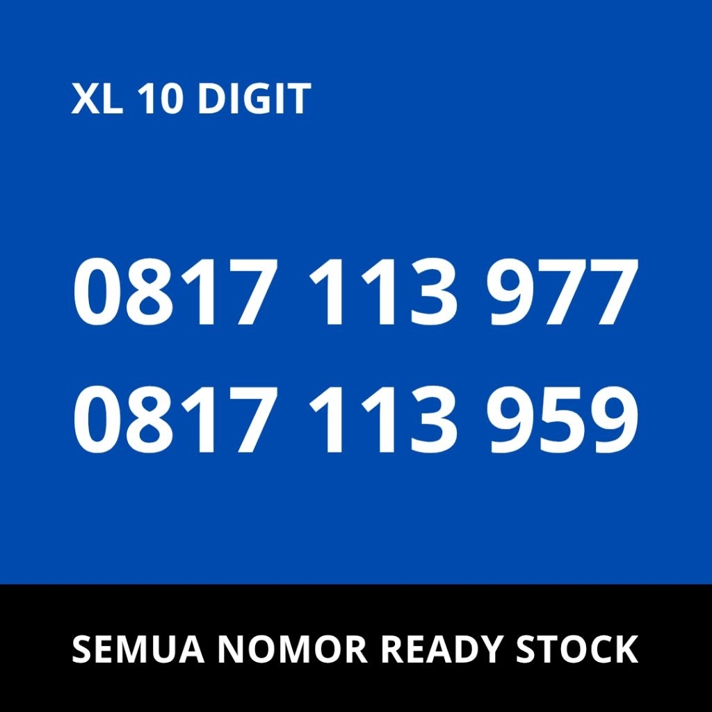 Kartu perdana XL - Nomor cantik XL 10 Digit - kartu perdana prabayar