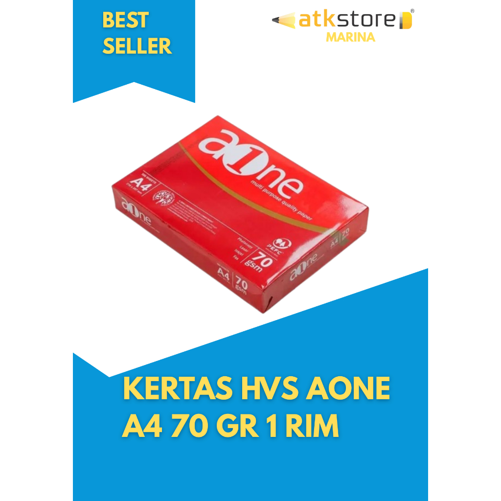 KERTAS HVS AONE A4 70GR 1 RIM