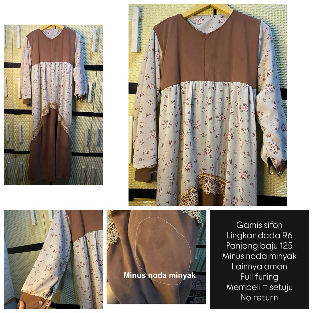 GAMIS SIFON BUNGA BUNGA WANITA CAKEP