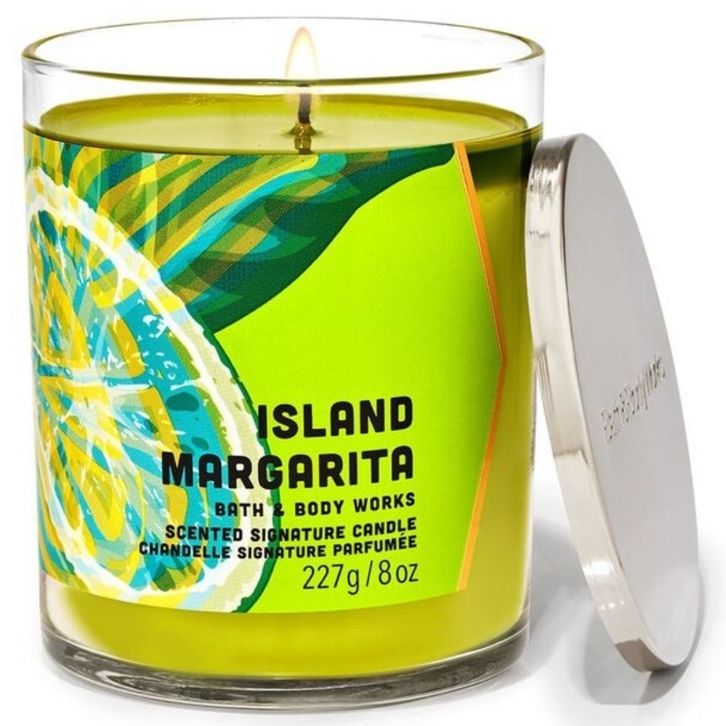 BBW ISLAND MARGARITA 1 SINGLE WICK SCENTED CANDLE 227 G LILIN WANGI 1 SUMBU PENGHARUM RUANGAN BATH &