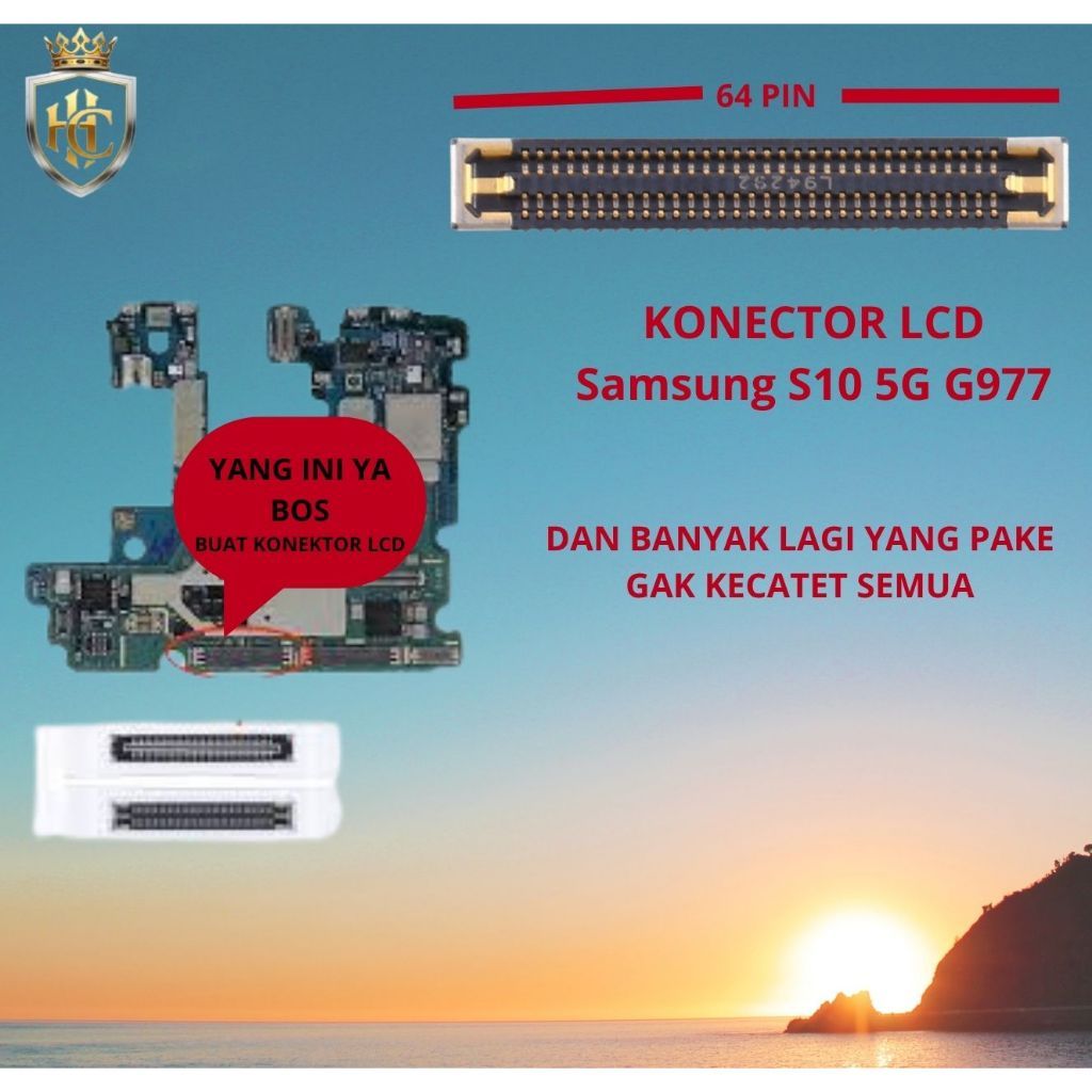 KONEKTOR  LCD FPC SAMSUNG S10 5G 64 PIN ORIGINAL