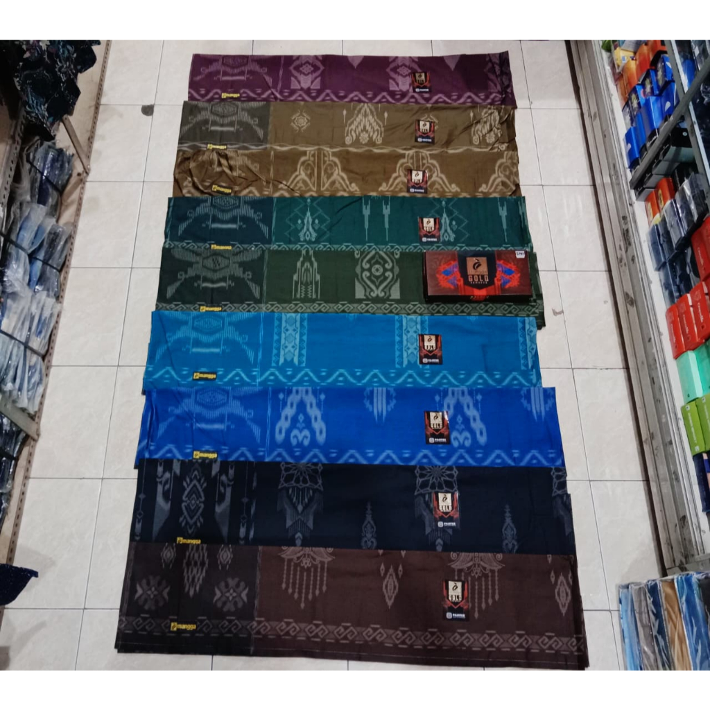 Sarung Mangga Gold Kembang Grosir Isi 10pcs & 20pcs/1 Kodi