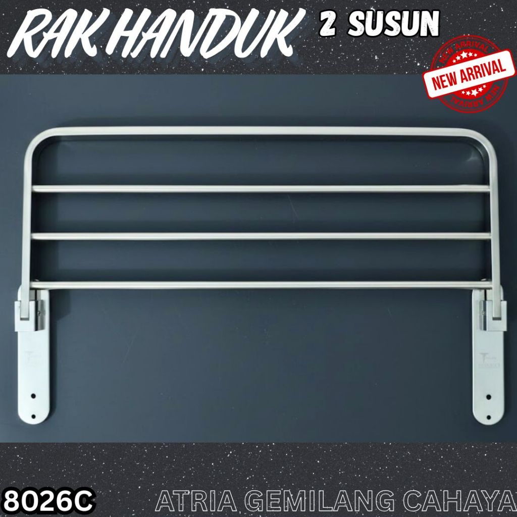 Rak Gantung Jemuran Handuk Dinding / Jemuran Handuk Dinding Extra Kapstok Gantungan
