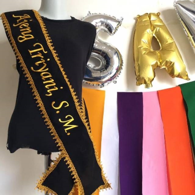 SELEMPANG BORDIR RENDA / Selempang Wisuda