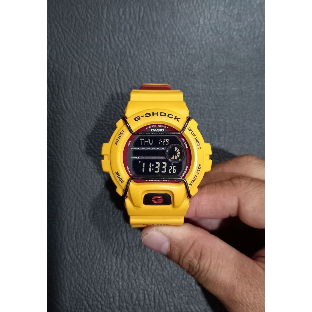 Jam Tangan Casio G-Shock GShock GLS-6900 / GLS6900 - 9 Yellow Maroon, Rare Item