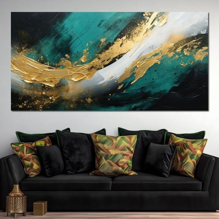 lukisan dinding besar ruang tamu kamar tidur 150 x 80 cm plus