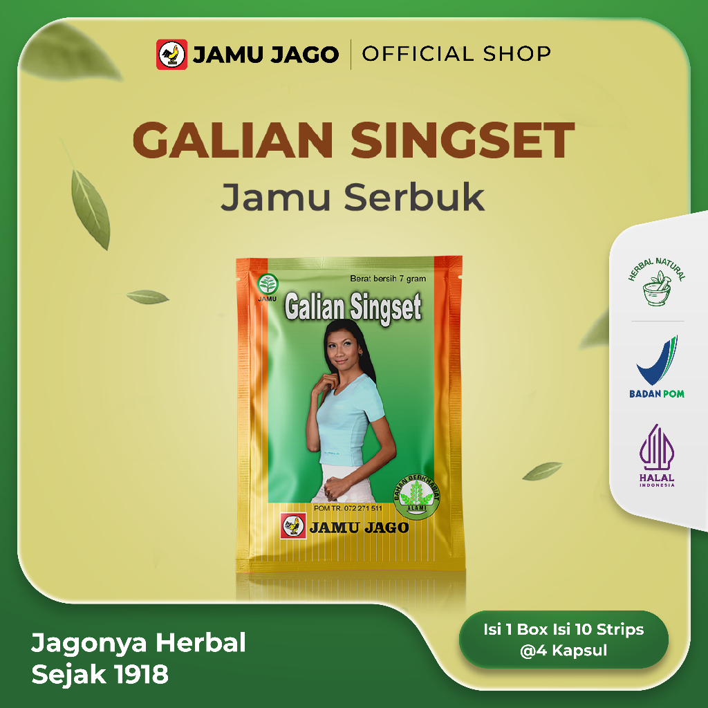 Galian Singset Jamu Serbuk untuk Diet dan Mengurangi Lemak Tubuh Serta Memelihara Kesehatan Badan Wa
