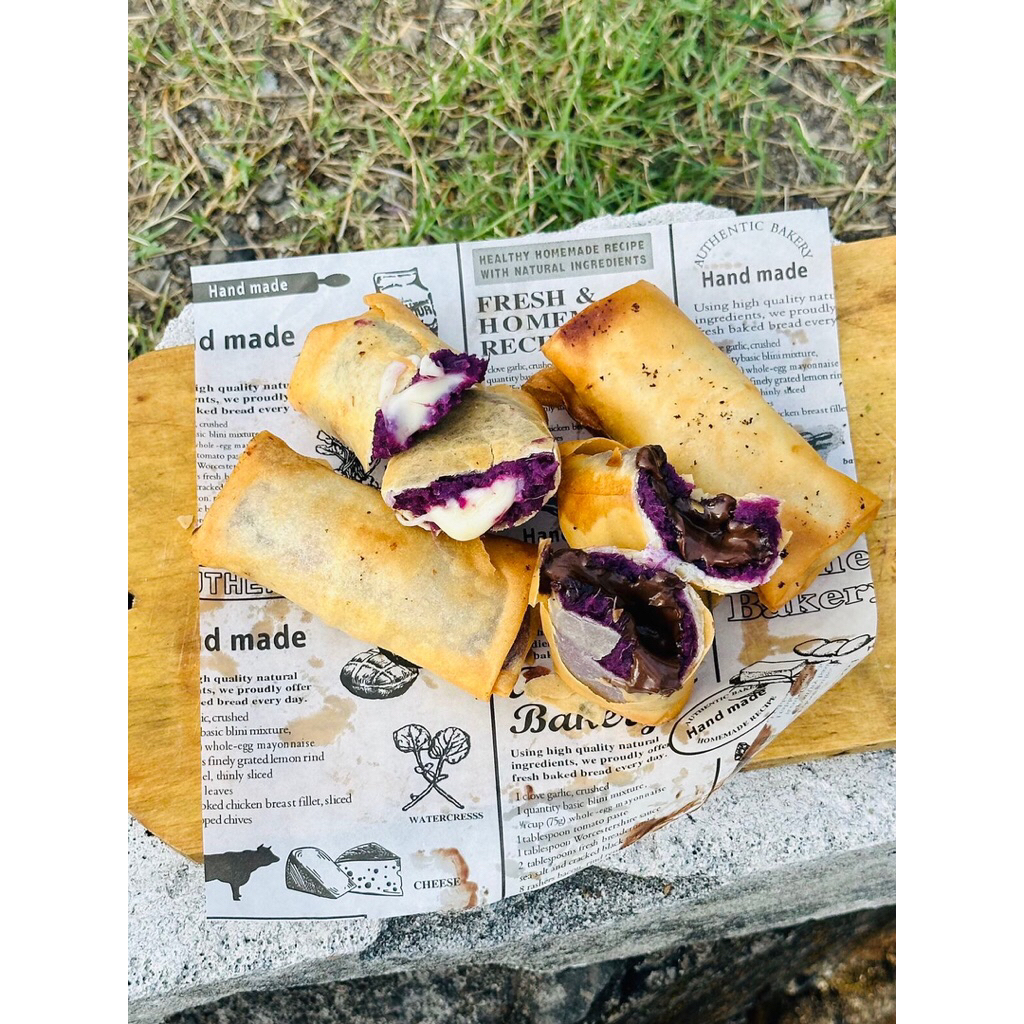 Lumpia Ubi Ungu rasa Mix (Mozarella & Coklat)