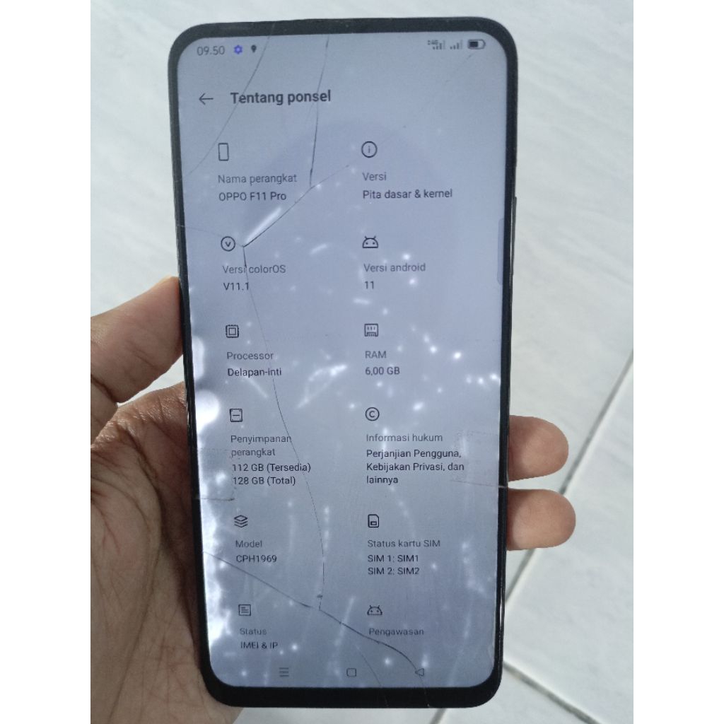 mesin oppo f11 pro 6/128 normal