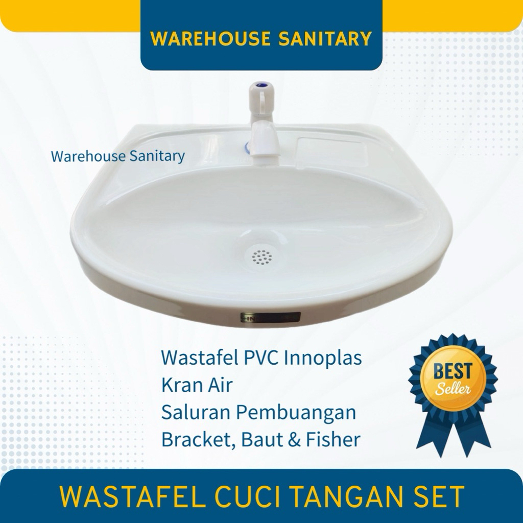 Wastafel Cuci Tangan Set Tempat Cuci Tangan Plastik PVC Wastafel Innoplas