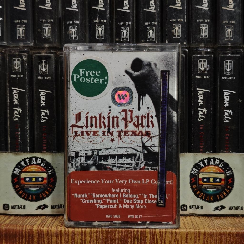 Kaset - Linkin Park - Live In Texas - Kaset Pita - Radio Tape - Radio - Pemutar Kaset - Retro - Clas