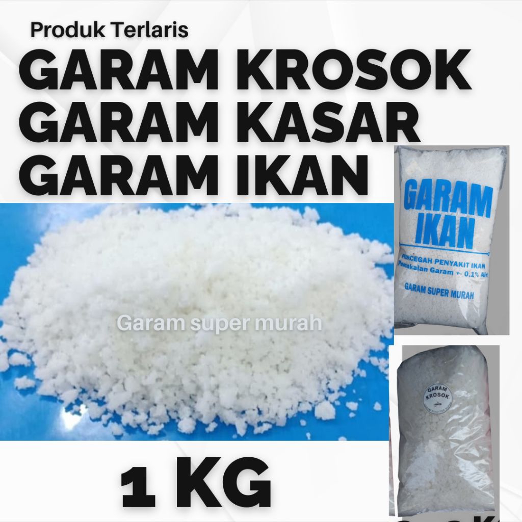 GARAM KROSOK 1KG - GARAM KASAR 1KG - GARAM IKAN 1KG - GARAM LAUT - GARAM ASLI