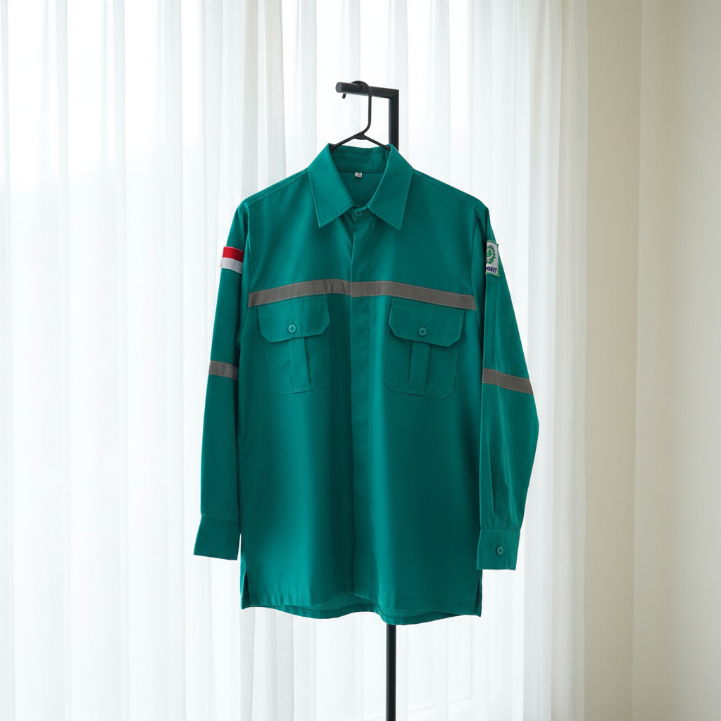 WEARPACK SAFETY K3 KATELPAK KEMEJA ATASAN BAJU KERJA PROYEK KANCING