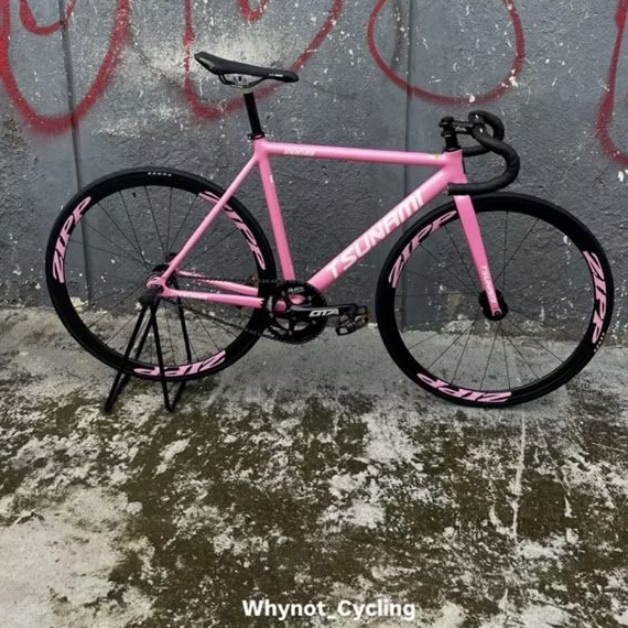 New sepeda fixie tsunami snm100 pink size S/M/L Doltrap/torpedo