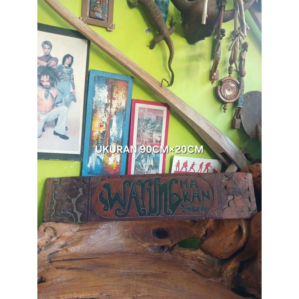 Plang Nama Ukiran Kayu Tradisional Bergaya Jawa