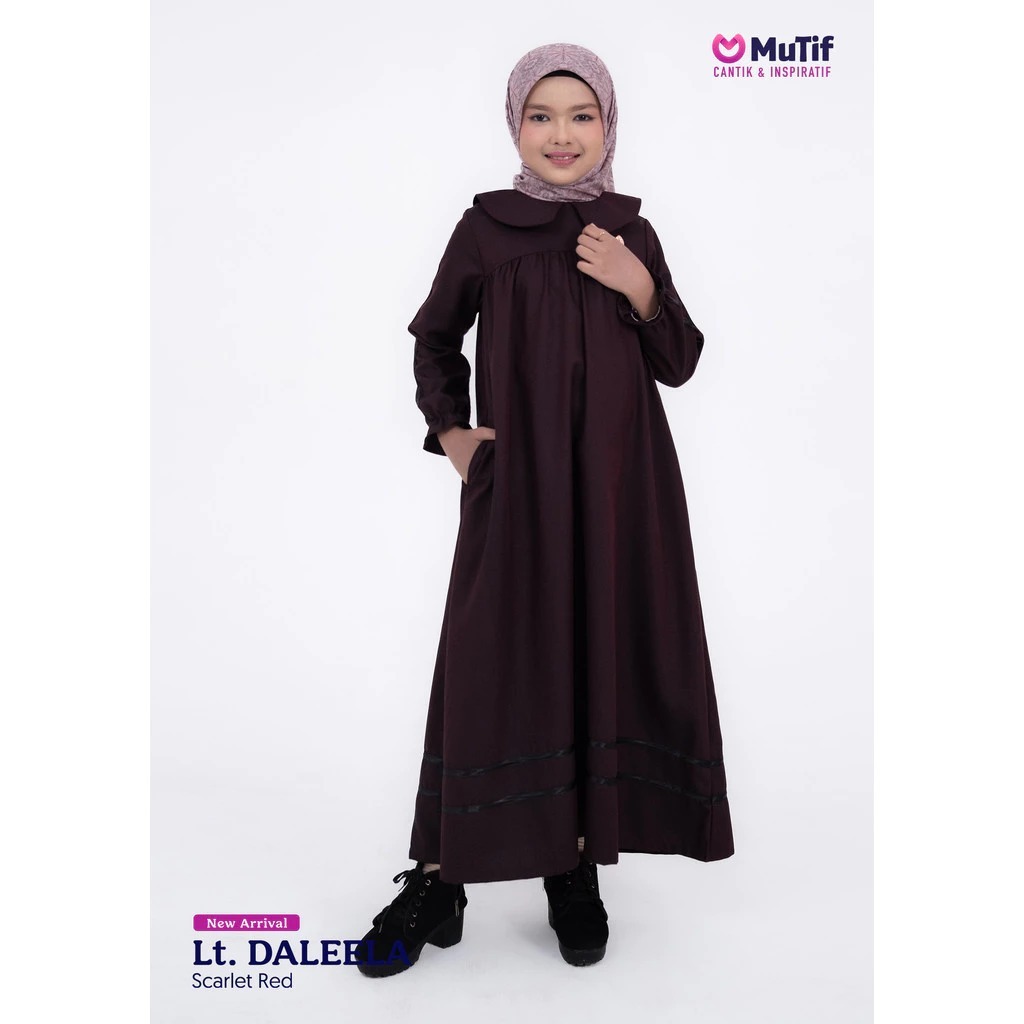 GAMIS ANAK LT DELLELA SCARLET RED / GAMIS ANAK TERBARU MUTIF / GAMIS ANAK MUTIF KEKINIAN / GAMIS ANA