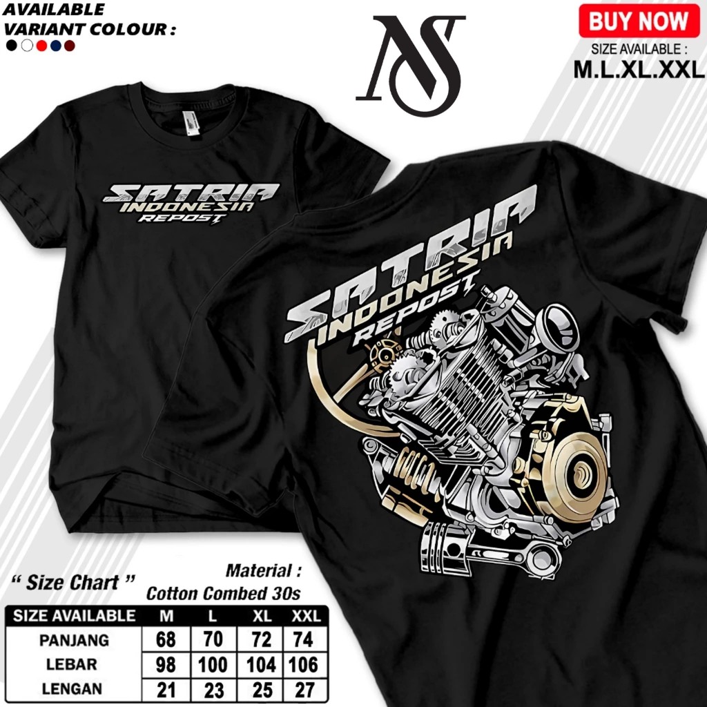 KAOS DISTRO RACING SATRIA FU INDONESIA KAOS KEREN BAJU SANTAI TSHIRT ATASAN