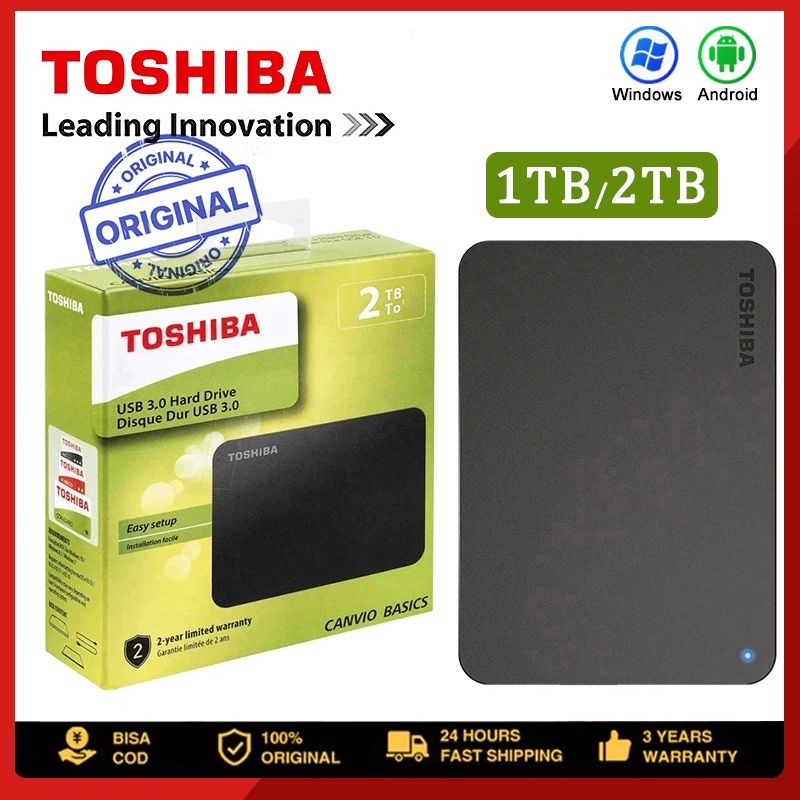 Toshiba hardisk eksternal 1TB 2TB 4TB hard disk drive external Original portable HDD Untuk Windows A
