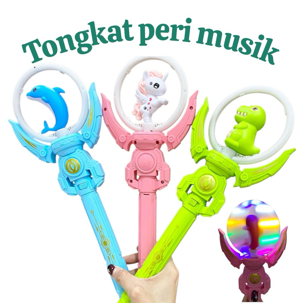 1249 mainan stick tongkat princess lampu warna warni bisa berputar +musik anak anak / mainan tongkat