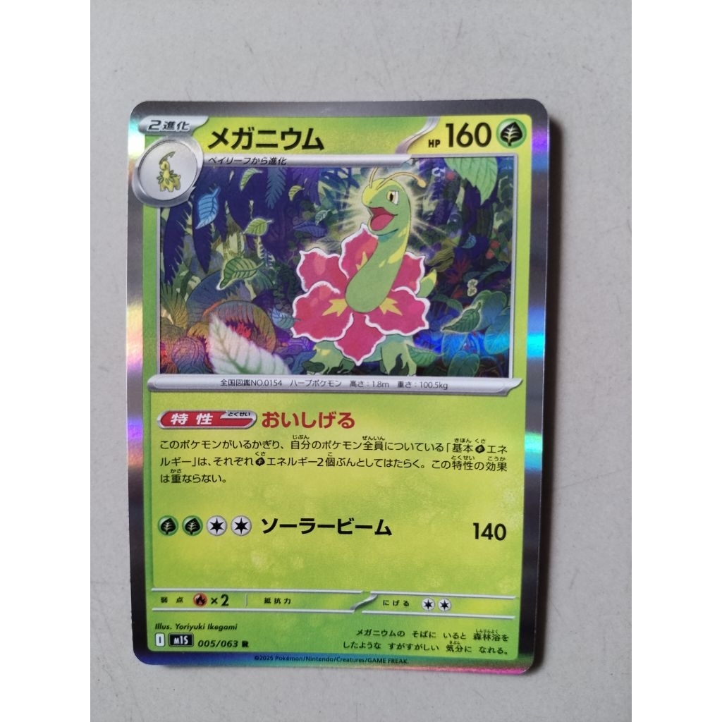 KARTU POKEMON ORIGINAL JAPAN HOLO RARE MEGANIUM