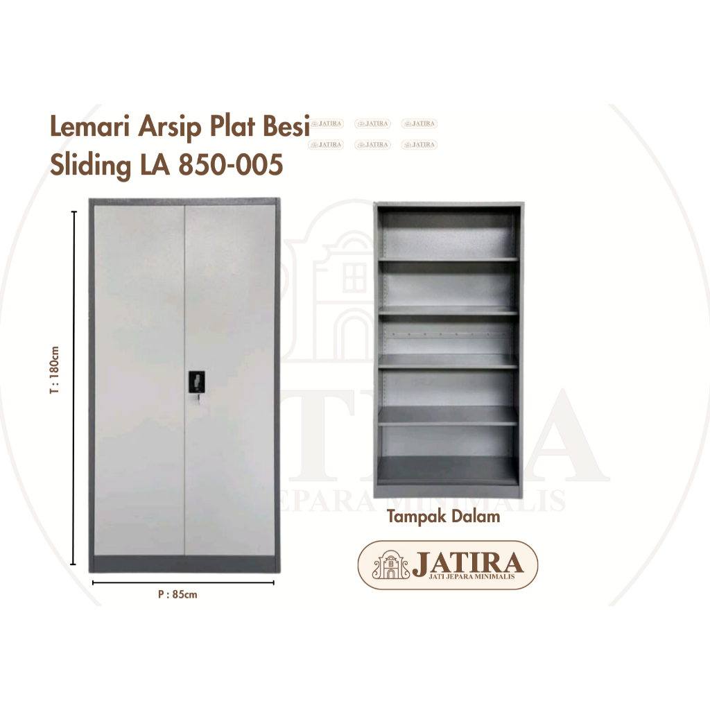 Lemari Arsip Plat Besi Sliding 2 Pintu | Lemari Arsip Besi Sliding Murah Palembang
