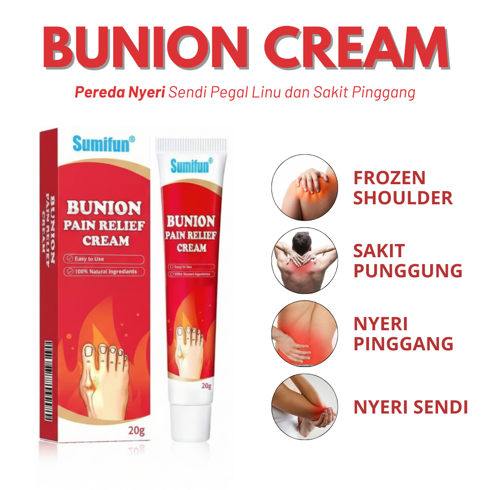 SUMIFUN Bunion Pain Relief Cream 20gr Meredakan Nyeri Sendi Bunion Arthritis