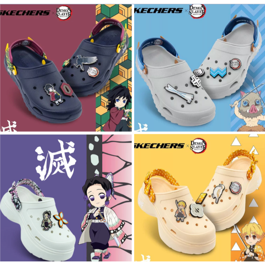 Skechers Men Demon Slayer Foamies Surge Shoes GIYU TOMIOKA ZENITSU INOSUKE NEZUKO ORIGINAL SKECHERS