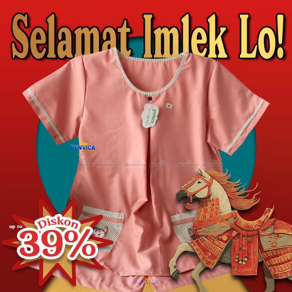 BAJU TIDUR SETELAN CELANA PENDEK XL KATUN YUMICO BANYAK MOTIF BENVICA