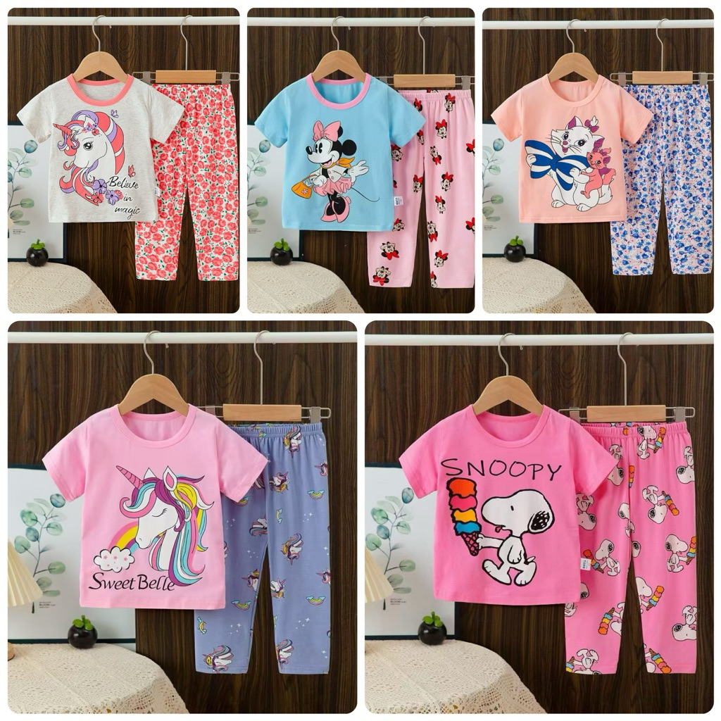 Piyama Anak New Ku Bao Lengan Pendek Girl 1