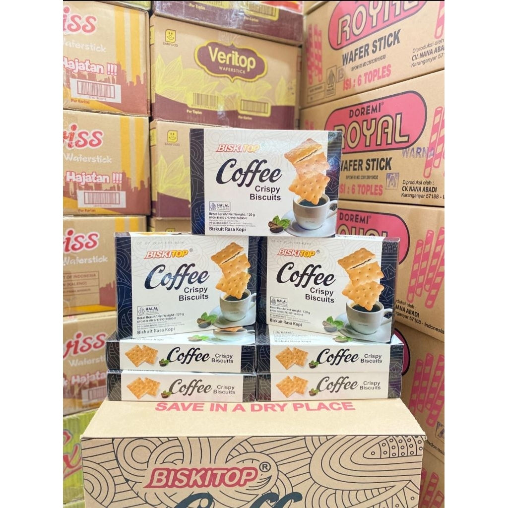 BISKITOP COFFE CRISPY BISKUIT 1DUS ISI 24PCS