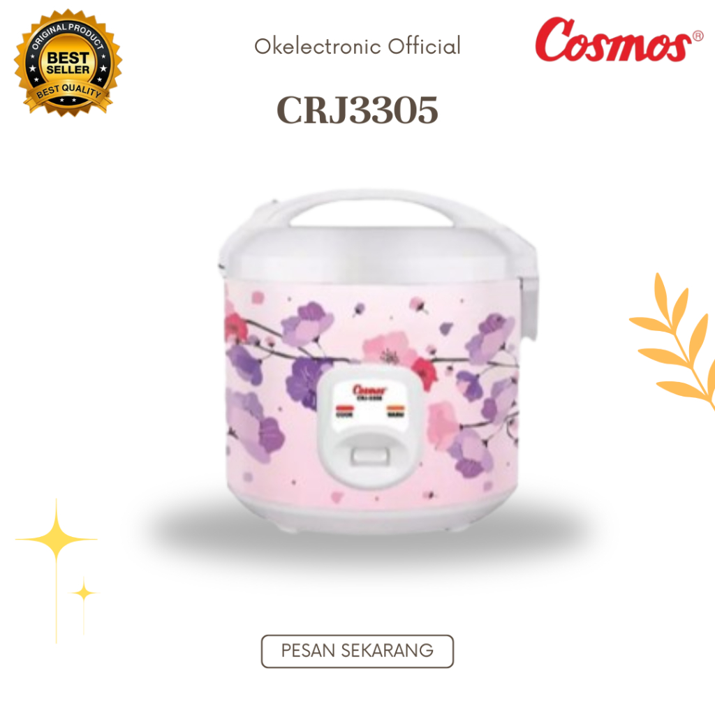 Cosmos Rice Cooker 1.8L CRJ-3305/CRJ3305/CRJ3305/CRJ 3305/CRJ-3305/CRJ 3305 Anti Lengket