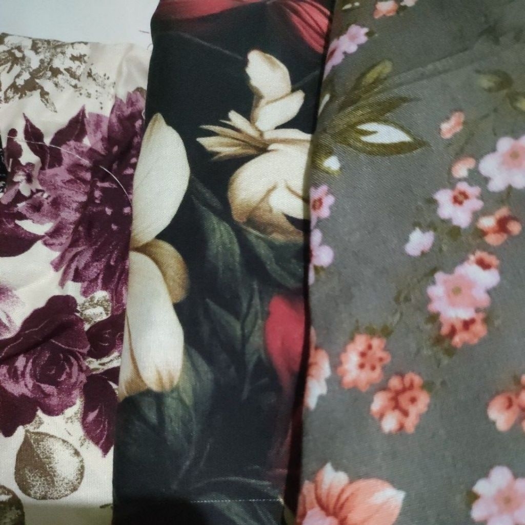 kain armny silky motif bunga abstrak polos maxmara bunga abstrak Rayon katun motif polos