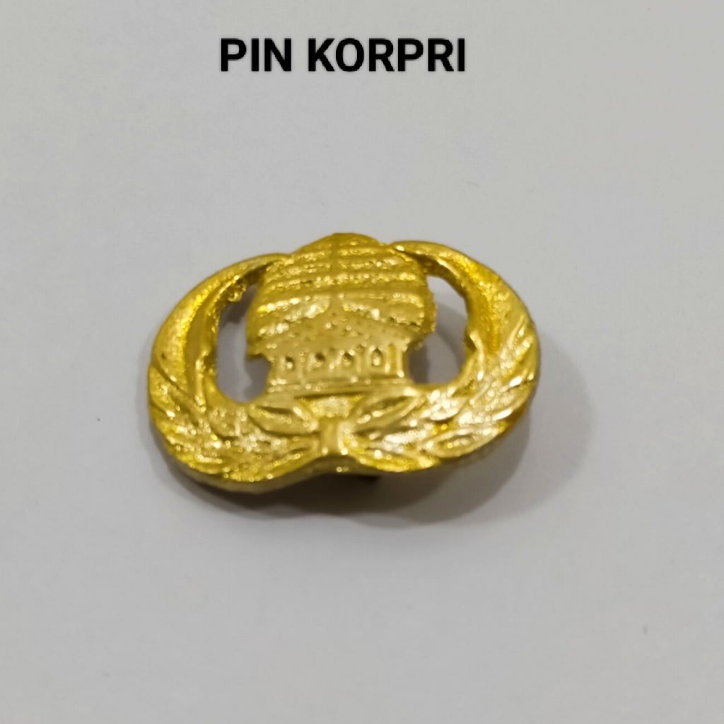 Pin Korpri Kuningan (Peniti Dan Magnet) / Pin Korpri Kuningan