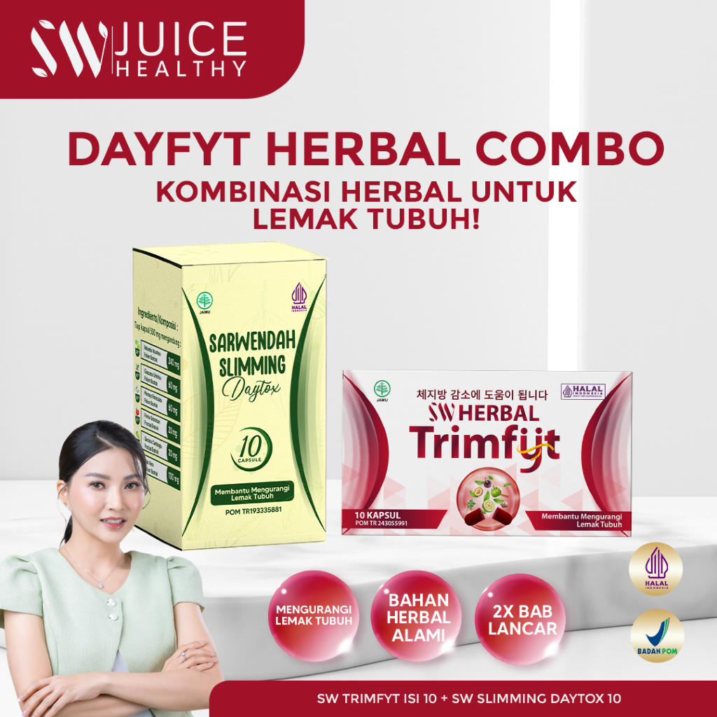 Sarwendah Juice Paket Diet Kecil Sarwendah Sw Trimfyt Strong 10 & Daytox Slimming BPOM 10
