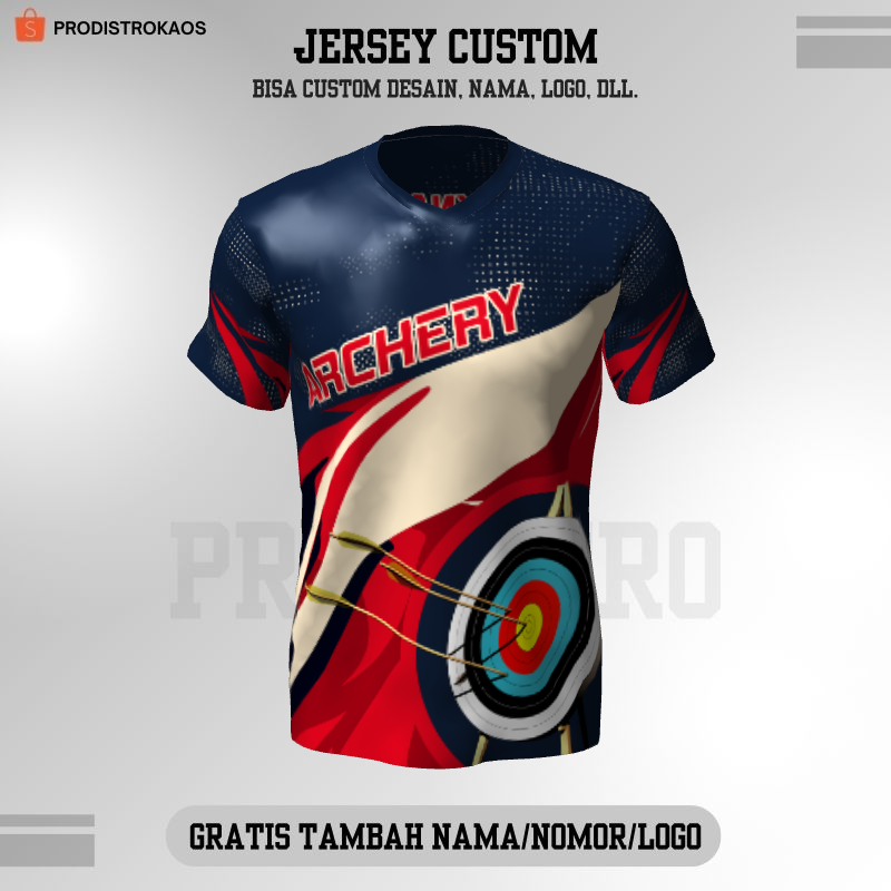 Kaos Jersey Panahan Motif Abstrak 165 - Jersey Archery Bisa Custom