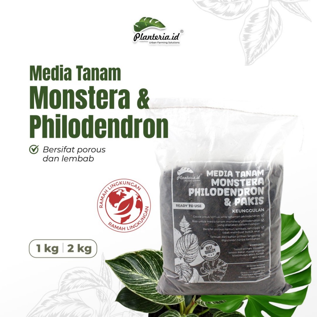 Media tanam monstera dari racikan alami sesuai habitat aslinya 2 kg