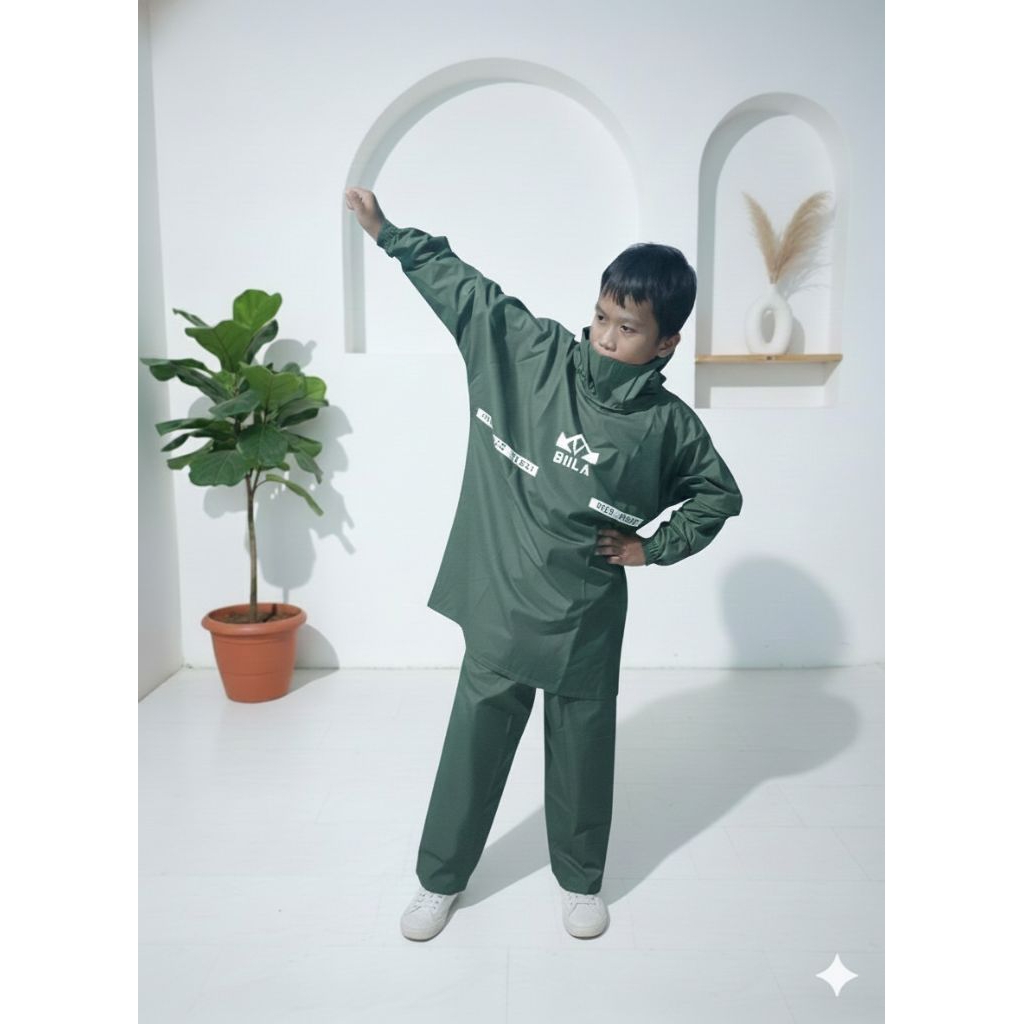 Jas Hujan Mantel Hujan Anak  Usia 4 -12 Tahun By BILLA