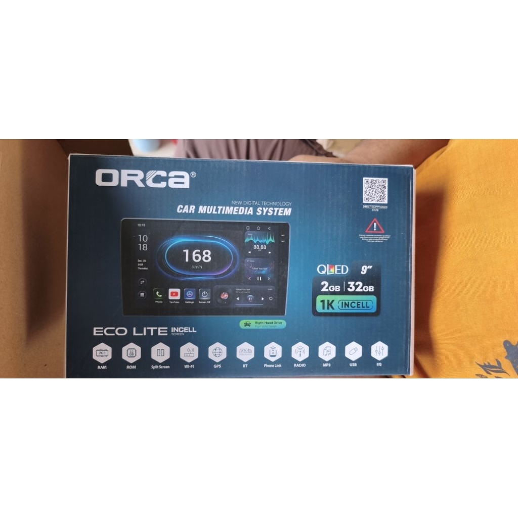 Doubel Din Orca Android 2GB/32GB (Wifi, Bluetooth,Layar IPS & FHD)