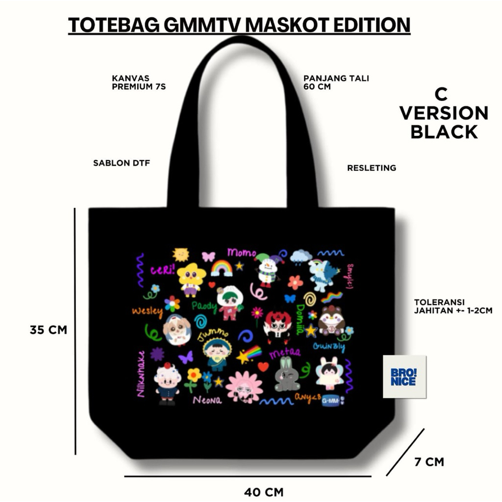 TOTEBAG MASKOT GMMTV (WORLD WIDE SHIPPING)