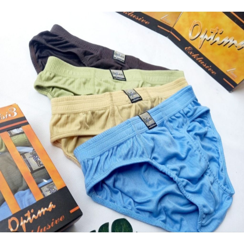 Optima Celana Dalam Pria Isi 3 Pcs Model CD Optima 818 warna kombinasi