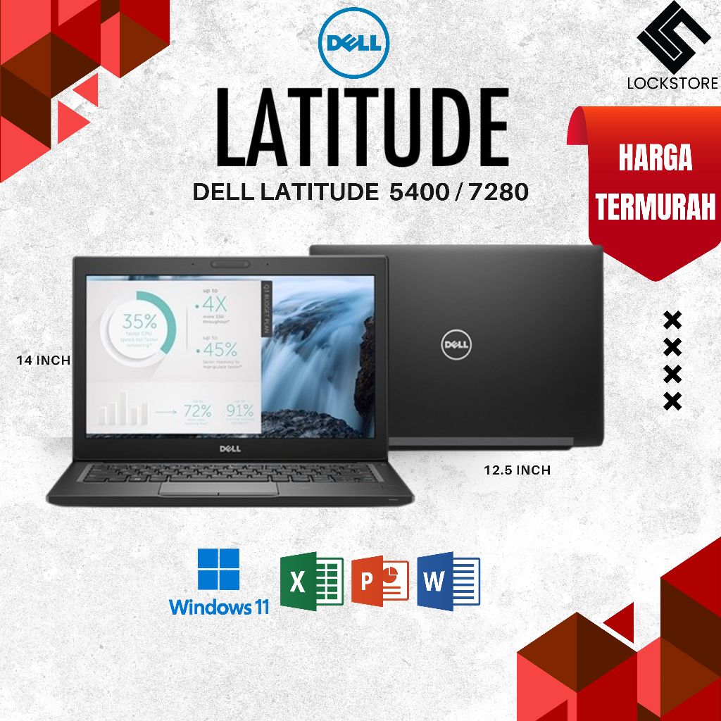 Laptop Dell Latitude 5400/7280 | i7 / i5 | RAM 16GB | Mulus / Second / Original / Berkualitas / Berg