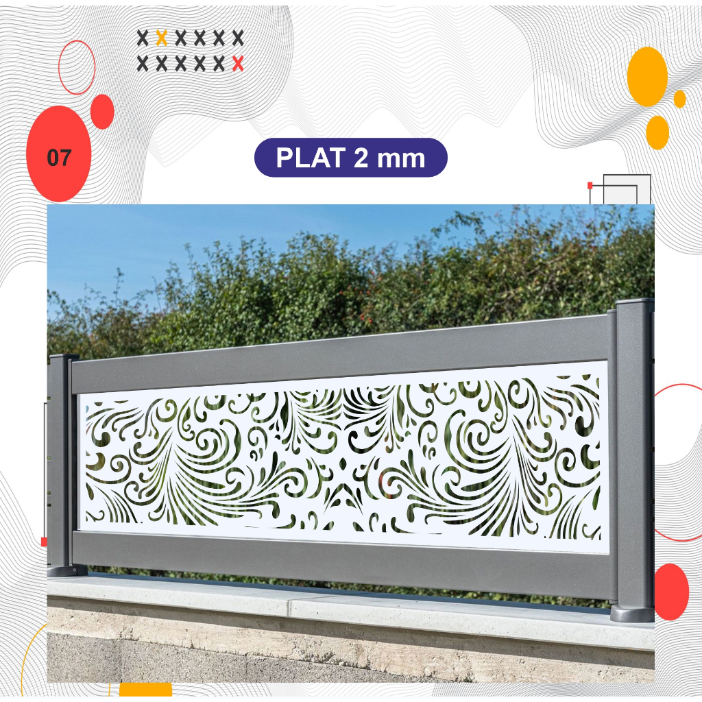Laser Plat Pagar, Ornamen Pagar, Krawangan, Plat Cnc, Plat Cutting, Laser Cutting Custom 07