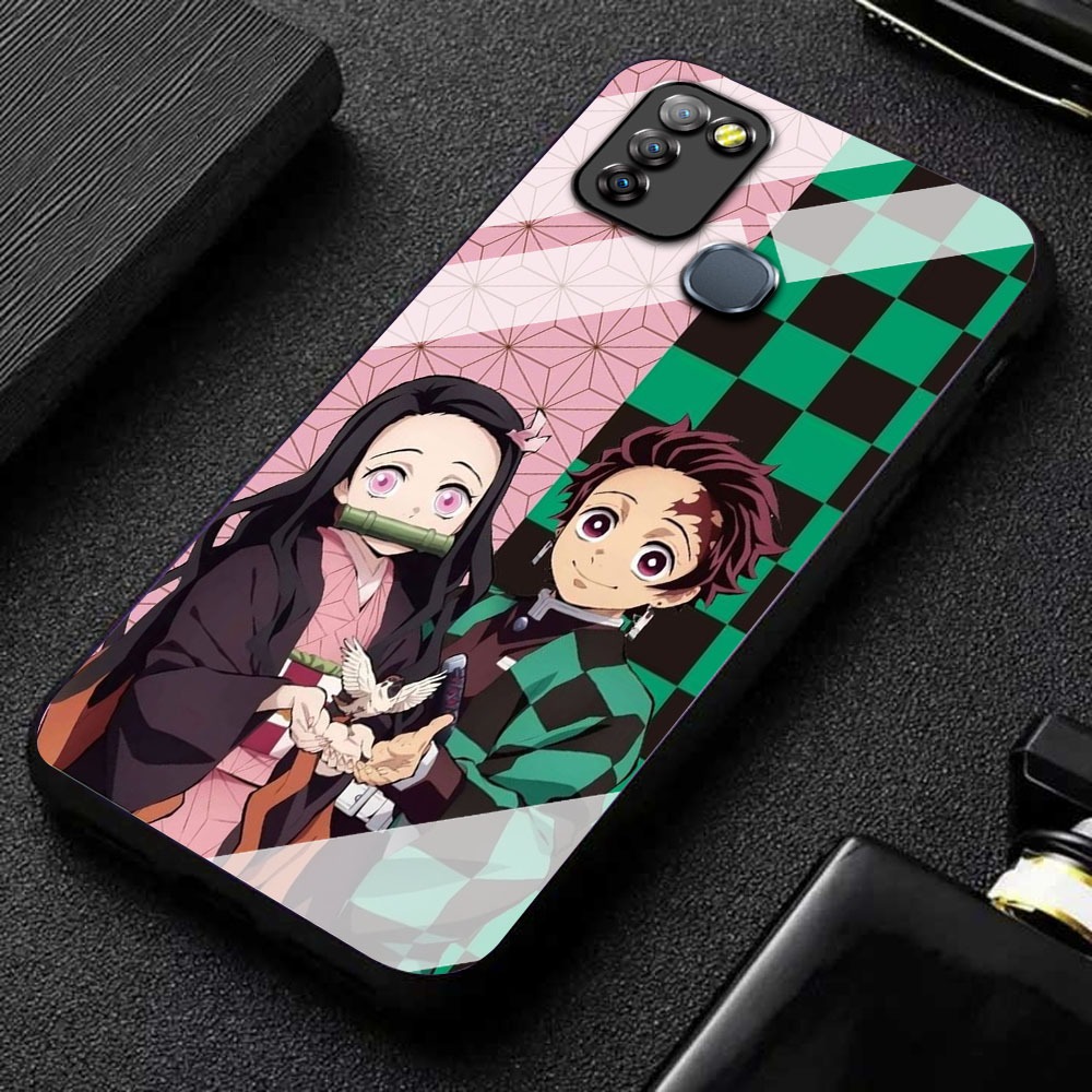 QT32 Softcase Case Kaca Acrilik For Type Infinix Smart 5/Smart 6 Ram 3 Terbaru Protek Kesing-Handpho