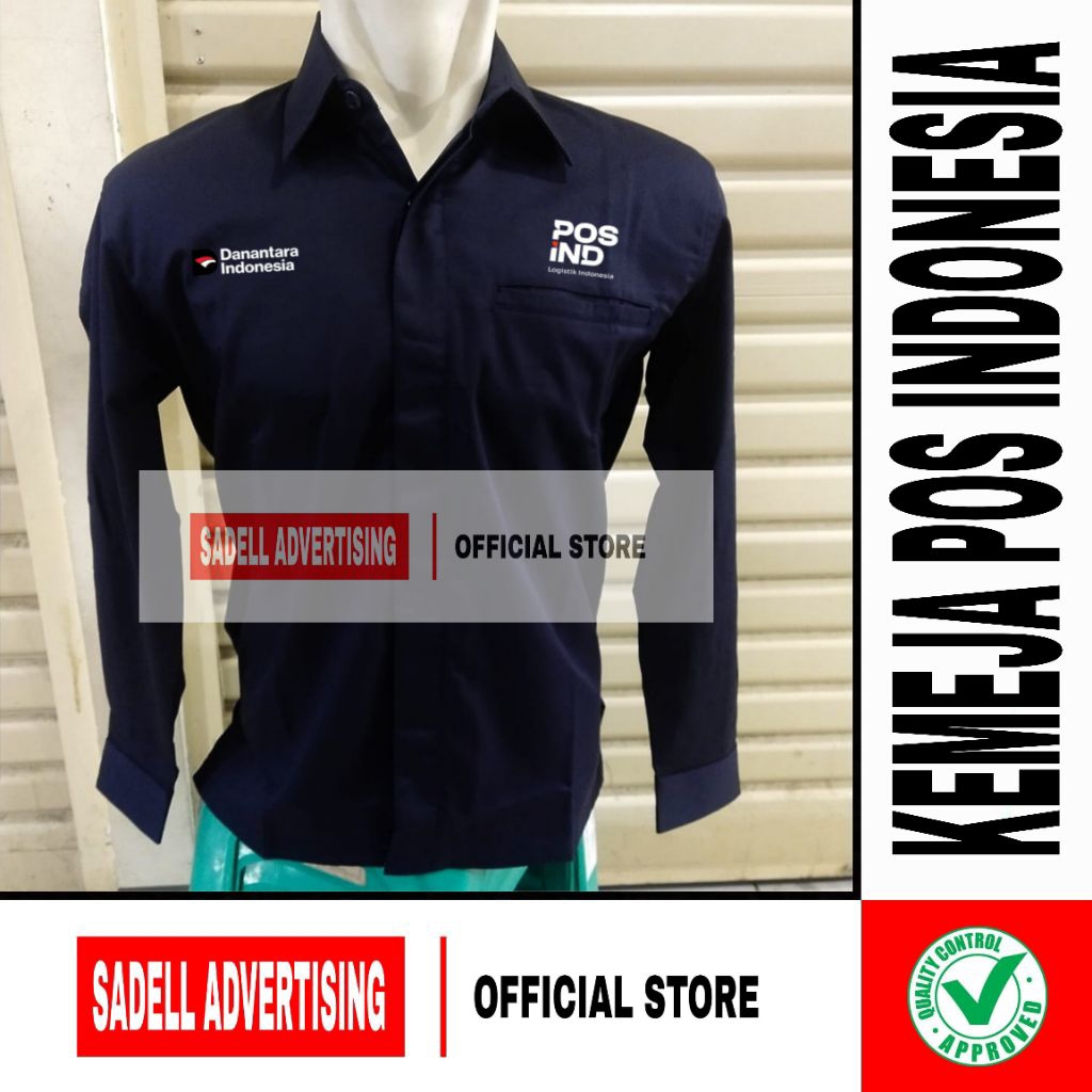 Kemeja Danantara Pos Indonesia Seragam Danantara Pos Indonesia Baju Danantara Pos Indonesia Navy Len
